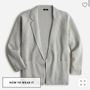NEW with tags J.Crew Gray Sweater Blazer size M
